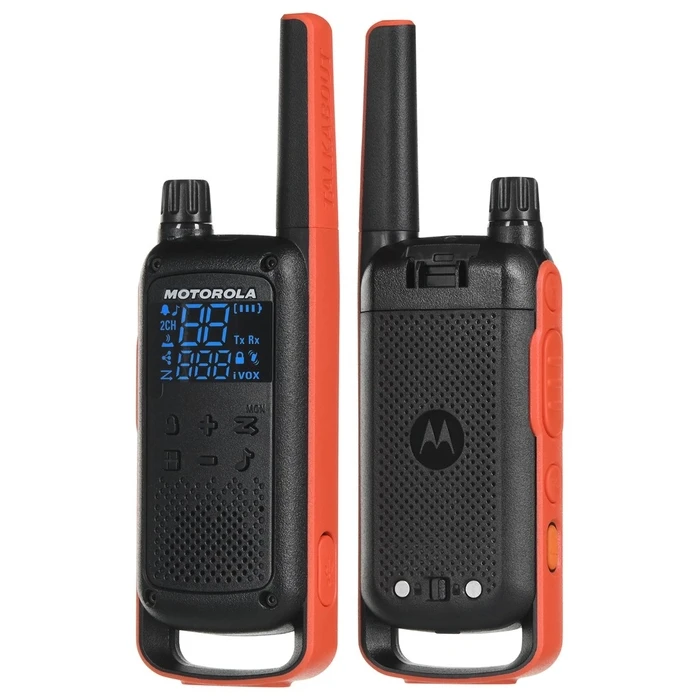 Walkie-Talkie Motorola T82 Twin Pack two-way radio 16 channels Black,Orange