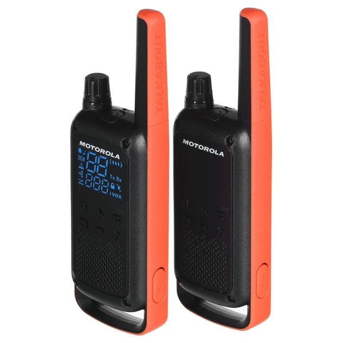 Walkie-Talkie Motorola T82 Twin Pack two-way radio 16 channels Black,Orange
