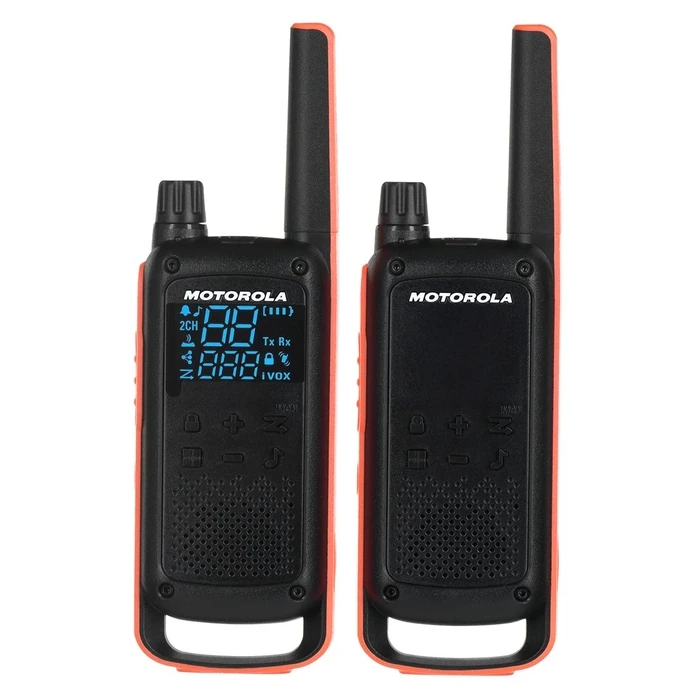 Walkie-Talkie Motorola T82 Twin Pack two-way radio 16 channels Black,Orange