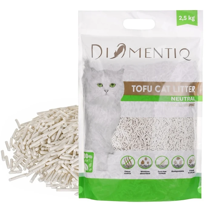 Άμμος Γάτας Diamentiq Tofu Neutral Ultra clumping - plant-based litter - 2.5 kg