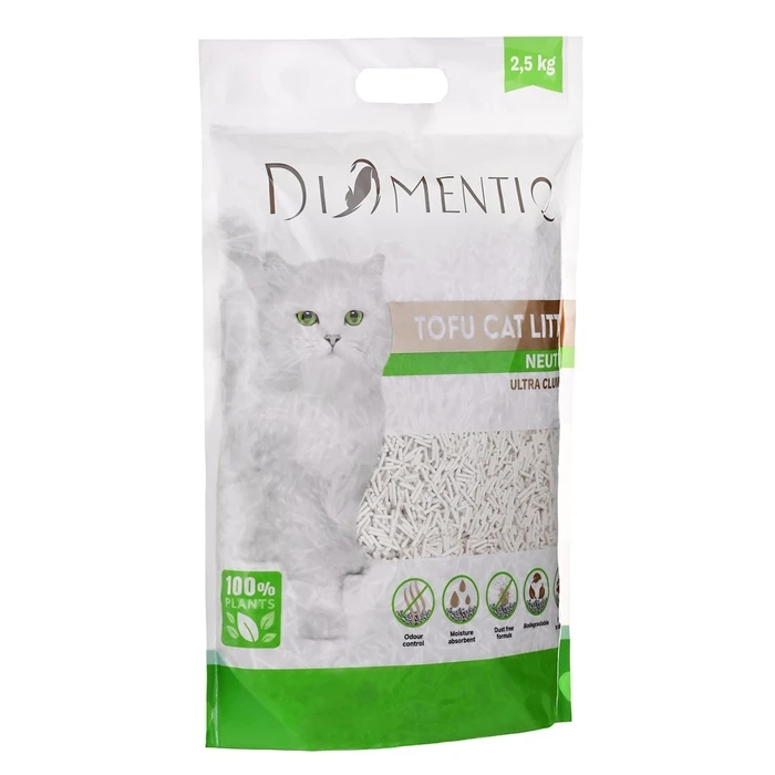 Άμμος Γάτας Diamentiq Tofu Neutral Ultra clumping - plant-based litter - 2.5 kg