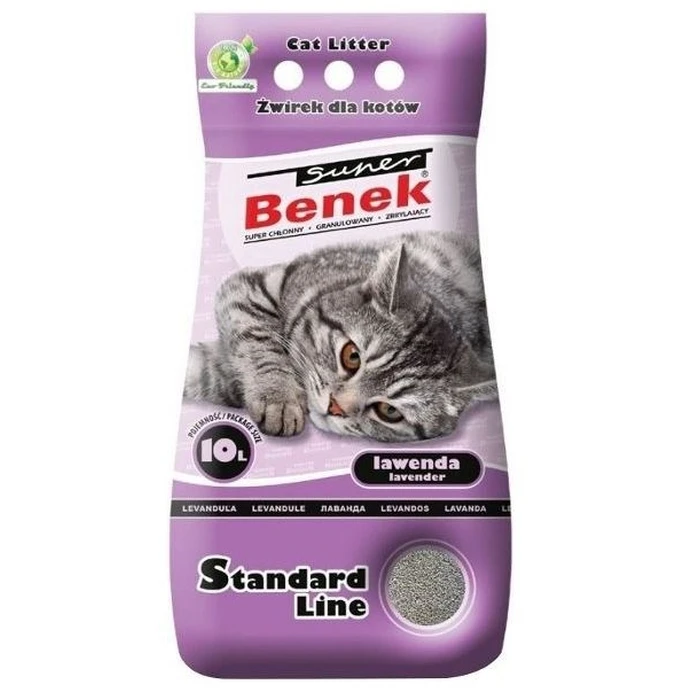 Άμμος Γάτας Super Benek Standard Lavender 10L Active
