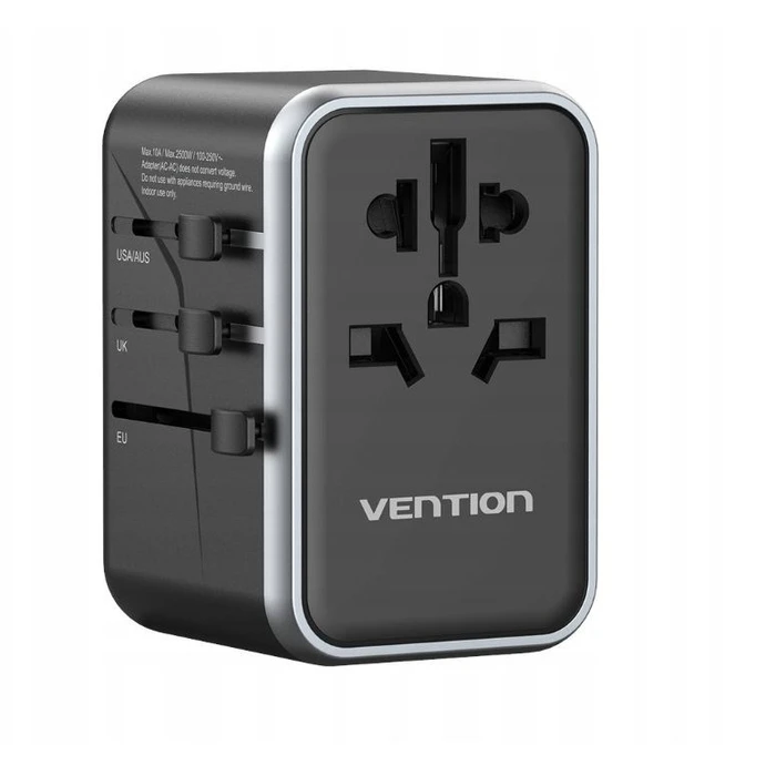 Αντάπτορας Πρίζας Vention 65W GaN Travel and Charger 2x USB-A 2x USB-C