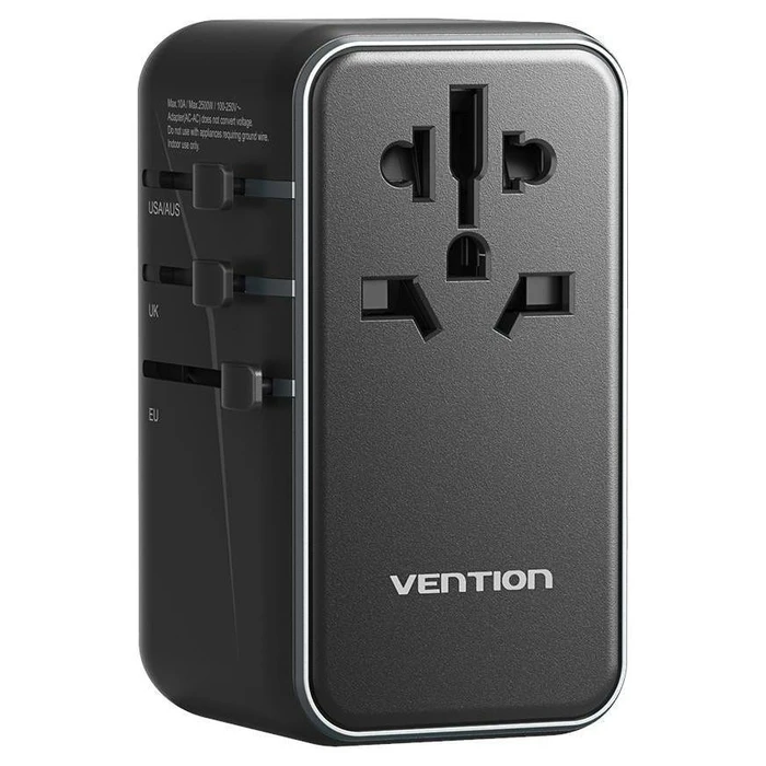 Αντάπτορας Πρίζας with Vention 100W charger 1xUSB-A 3xUSB-C
