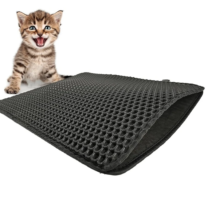 Αξεσουάρ Τουαλέτας Γάτας Diamentiq Black rectangle box mat - cat litter tray mat - 45 x 60 cm