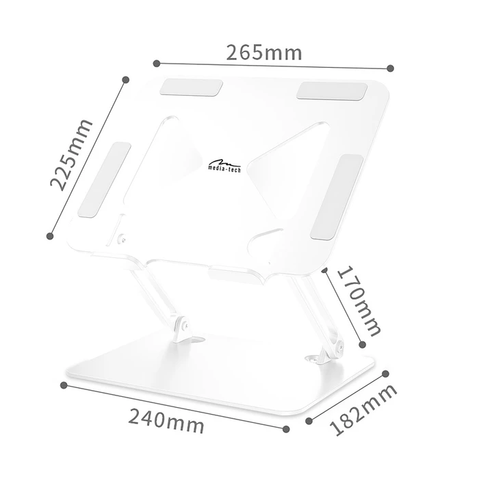 Βάση Laptop MEDIA-TECH – Stand MT2661W (White)