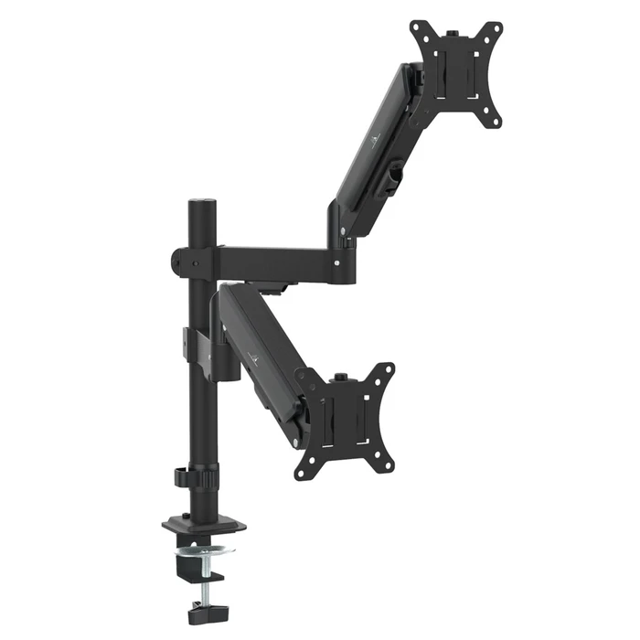 Βάση Monitor Maclean 2 x mount, gas spring, 17"-32", 2-10kg, Black, MC-136