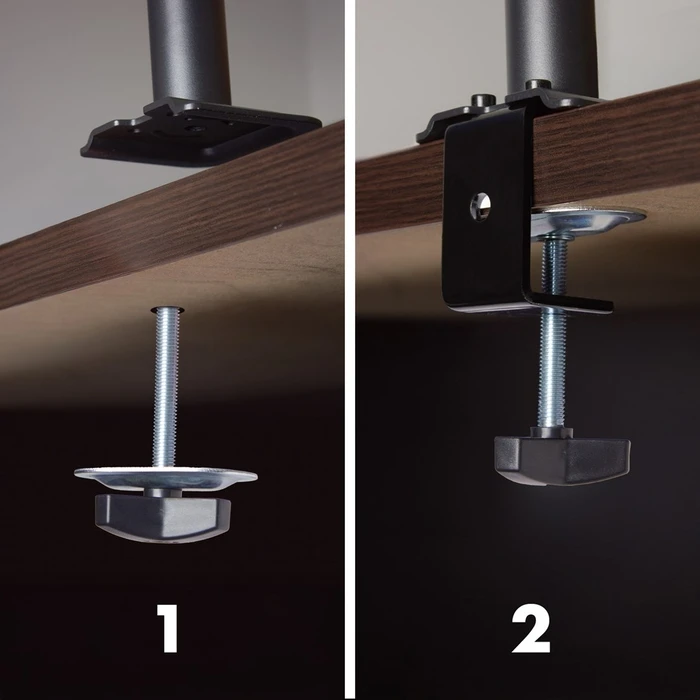 Βάση Monitor Maclean 2 x mount, gas spring, 17"-32", 2-10kg, Black, MC-136