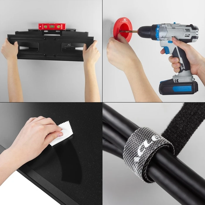 Βάση Τηλεόρασης Maclean, max VESA 600x400, 32-85", 60kg, horizontal and vertical, profile 65-390mm, Black, MC-789