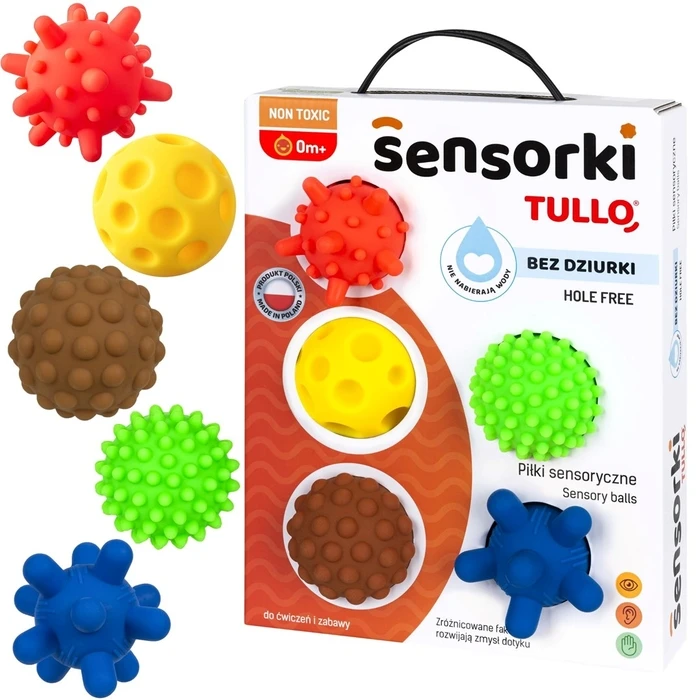 Βρεφικό Παιχνίδι Sensory balls without holes Tullo 5 pcs