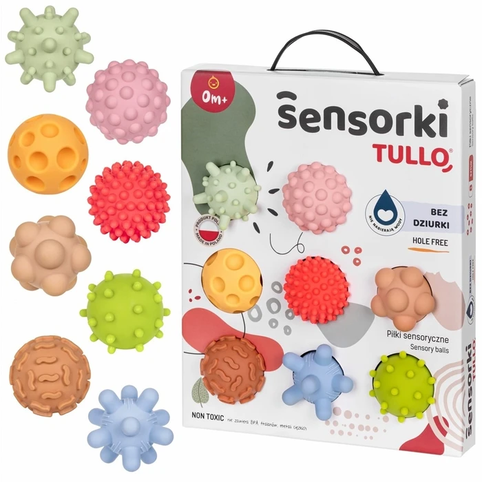 Βρεφικό Παιχνίδι Sensory balls without holes Tullo pastel, 8 pcs