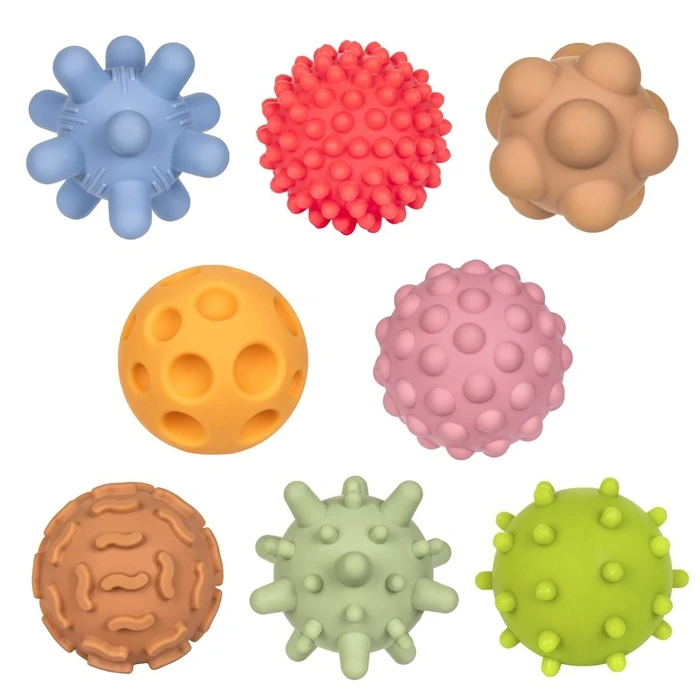 Βρεφικό Παιχνίδι Sensory balls without holes Tullo pastel, 8 pcs