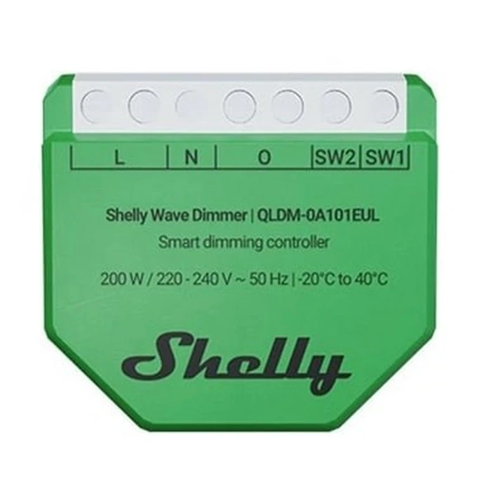 Ενδιάμεσος Διακόπτης Shelly Wave Dimmer EU LR Smart Dimming Controller Green