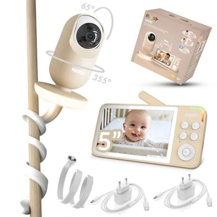 Ενδοεπικοινωνία Μωρού VEDO CREAM ELECTRONIC BABY NANNY with WIRELESS RECEIVER