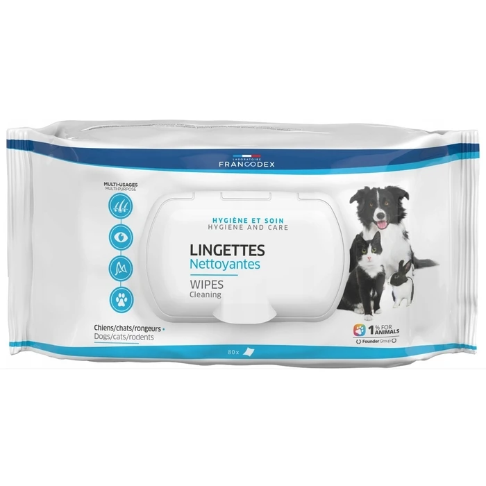 Καθαριστικό Σκύλου Francodex Grooming wipes for dog and cat - 80 pcs