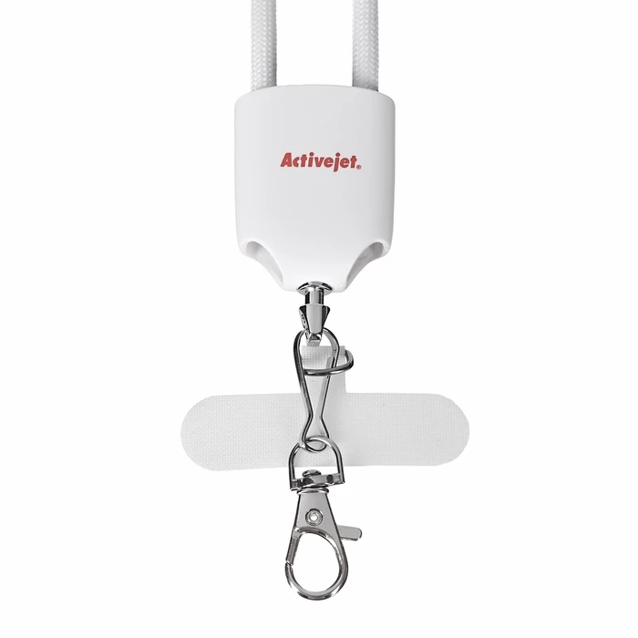 Καλώδιο Activejet lanyard with 3-in-1 charging White. Ends with various connectors: USB-C, Lightning adapter, USB-A
