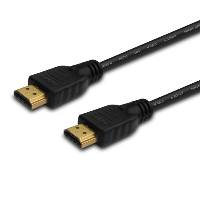 Καλώδιο Savio CL-194 HDMI 1.5 m, Black, gold-plated connectors, v2.0 high speed, ethernet/3D