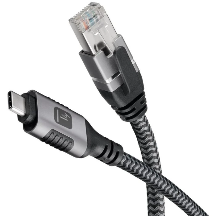 Καλώδιο Techly ICOC U3C-RJ45-030 networking Silver, Black 3 m Cat6 F/UTP (FTP)