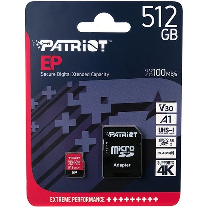 Κάρτα Μνήμης 512GB Patriot PEF512GEP31MCX 512GB MicroSDXC Class 10