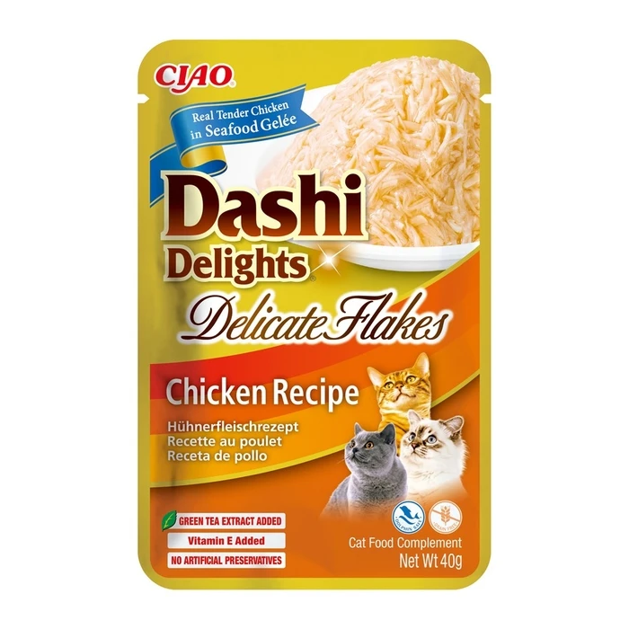 Λιχουδιές/Σνακ Γάτας Inaba CAT Dashi Delights Delicate Flakes Chicken - cat treat - 40g