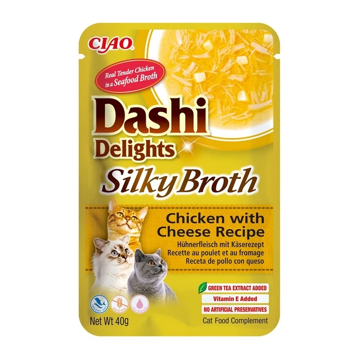 Λιχουδιές/Σνακ Γάτας Inaba CAT Dashi Delights Silky Broth Chicken with Cheese 40g