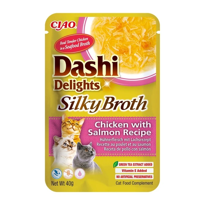 Λιχουδιές/Σνακ Γάτας Inaba CAT Dashi Delights Silky Broth Chicken with Salmon - cat treat - 40g