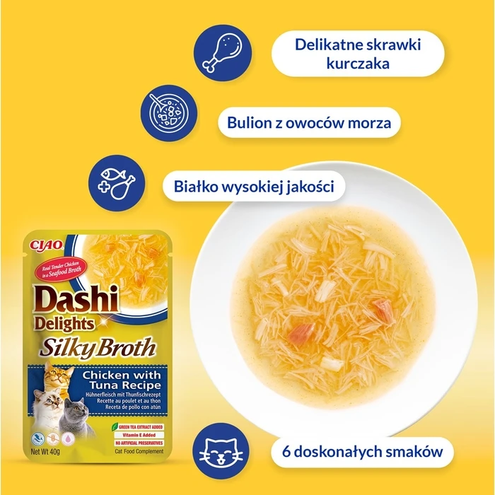 Λιχουδιές/Σνακ Γάτας Inaba CAT Dashi Delights Silky Broth Chicken with Salmon - cat treat - 40g