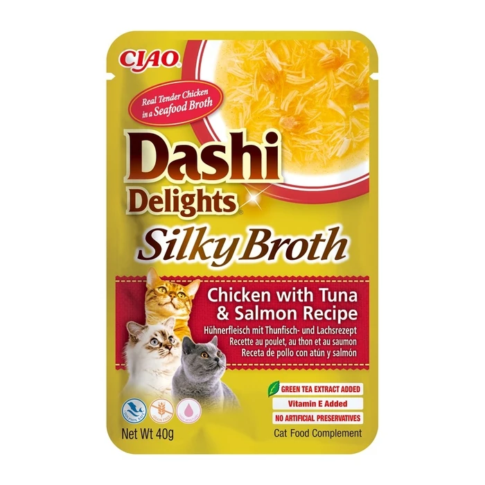 Λιχουδιές/Σνακ Γάτας Inaba CAT Dashi Delights Silky Broth Chicken with Tuna & Salmon - cat treat - 40g