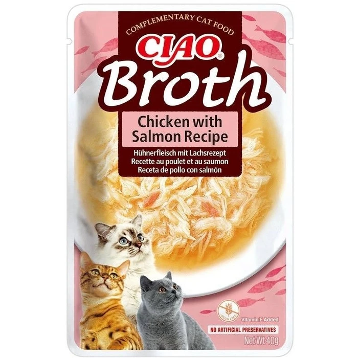 Λιχουδιές/Σνακ Γάτας Inaba Ciao Broth Chicken & Salmon 40g