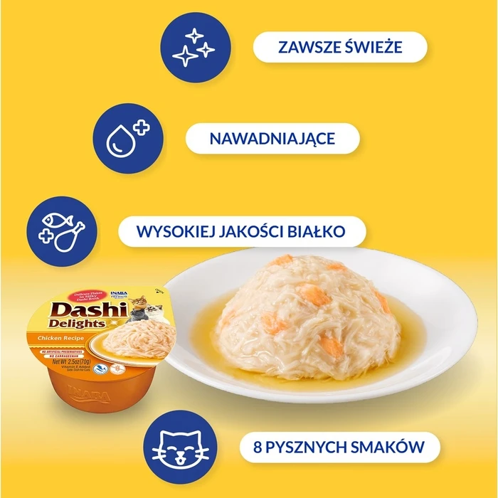Λιχουδιές/Σνακ Γάτας Inaba Dashi Delights Chicken in broth 70g