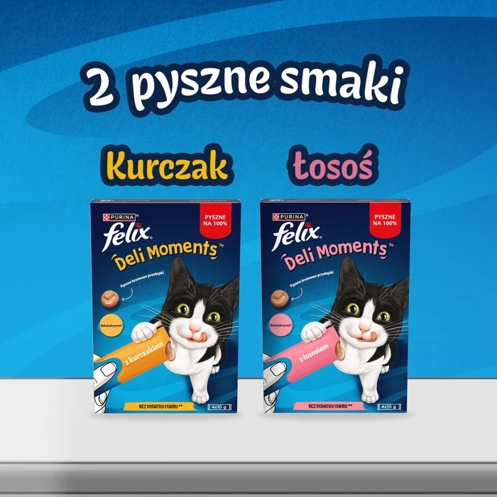 Λιχουδιές/Σνακ Γάτας Purina Felix Deli Moments Salmon 4x10g