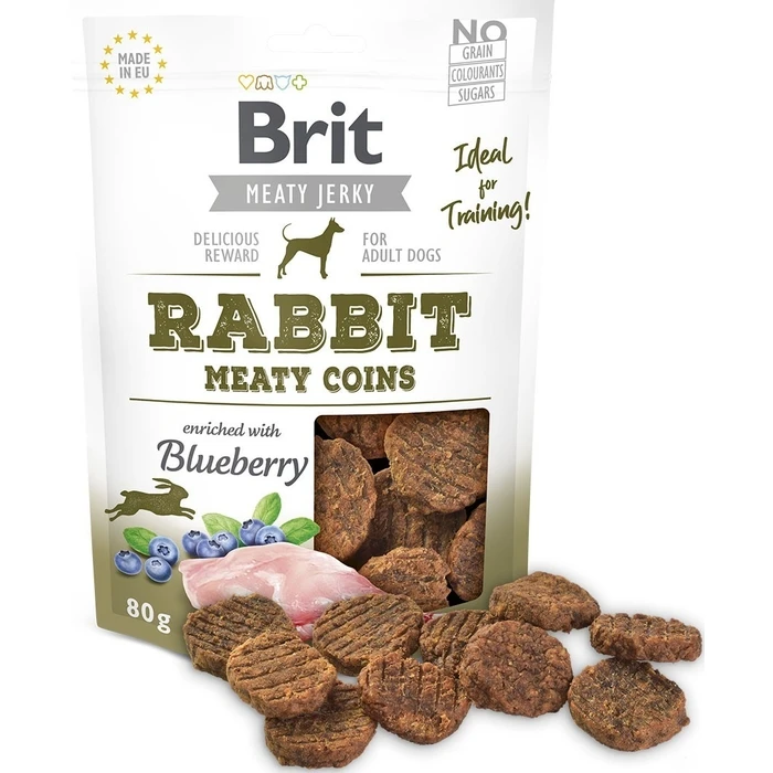Λιχουδιές/Σνακ Σκύλων Brit Jerky Rabbit Meaty Coins - Rabbit - dog snack - 80 g