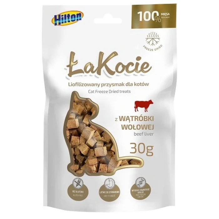 Λιχουδιές/Σνακ Σκύλων Hilton ŁaKocie Freeze dried beef liver 30g