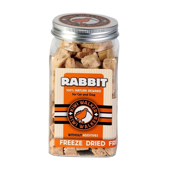 Λιχουδιές/Σνακ Σκύλων KIWI WALKER Freeze-dried treats Rabbit - treat for dog and cat - 75g