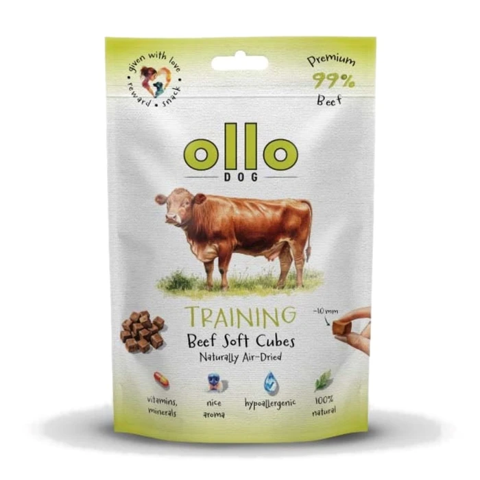 Λιχουδιές/Σνακ Σκύλων Ollo Air Dried Training Beef Cubes 80g