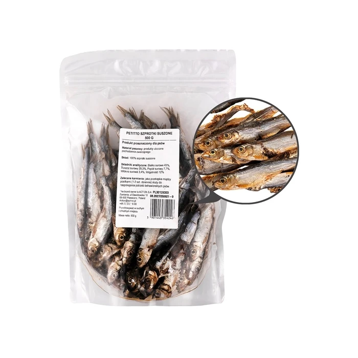Λιχουδιές/Σνακ Σκύλων Petitto Dried sprats 500g