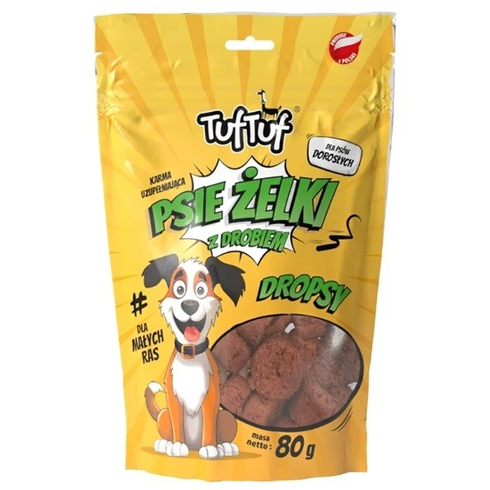 Λιχουδιές/Σνακ Σκύλων Tuf Tuf Dog gummies - poultry drops 80g