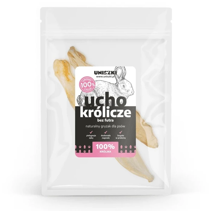 Λιχουδιές/Σνακ Σκύλων Uniszki Rabbit ear without fur 2 pieces