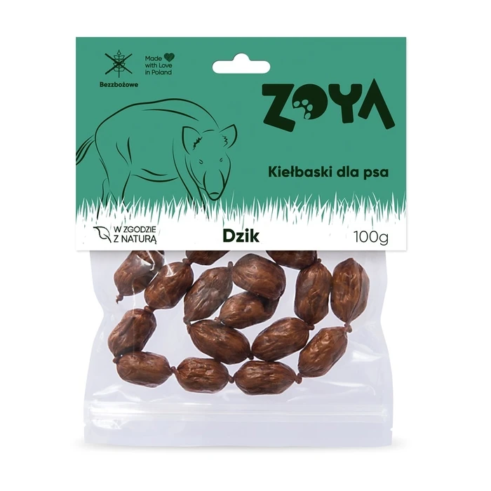 Λιχουδιές/Σνακ Σκύλων Zoya Wild boar sausages 100g