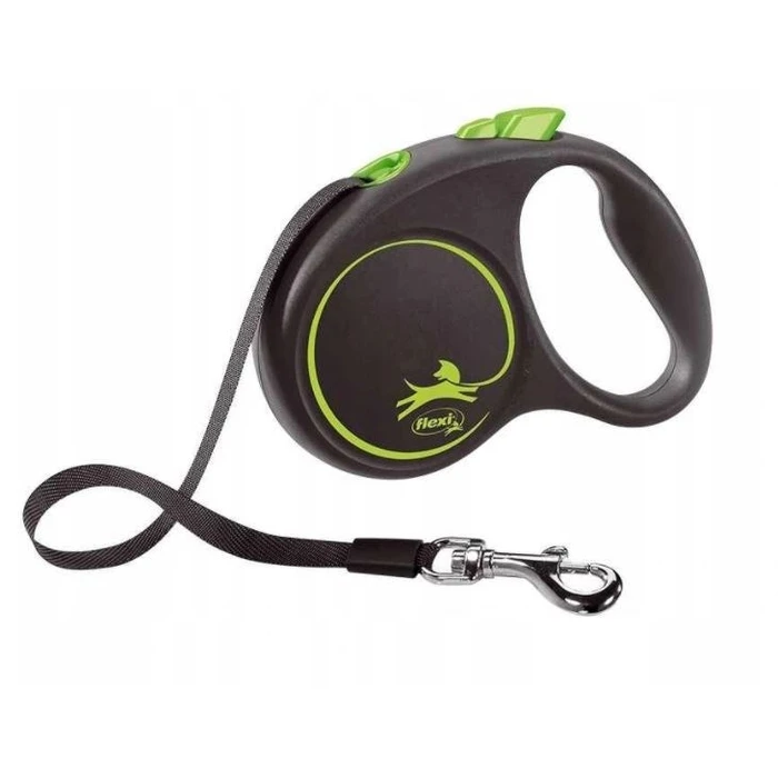 Λουρί/Οδηγός Σκύλου Flexi Black Design S - retractable leash - 5 m