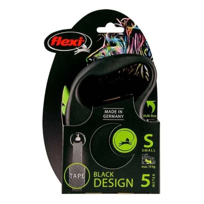 Λουρί/Οδηγός Σκύλου Flexi Black Design S - retractable leash - 5 m