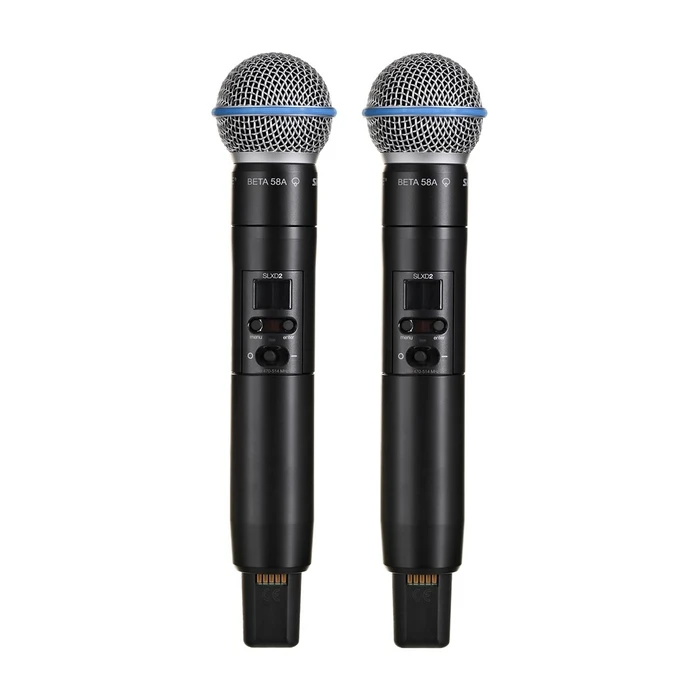 Μικρόφωνο Shure SLXD24DE/B58-G59 - dual digital wireless with two transmitters/handhelds (470 - 514 MHz)