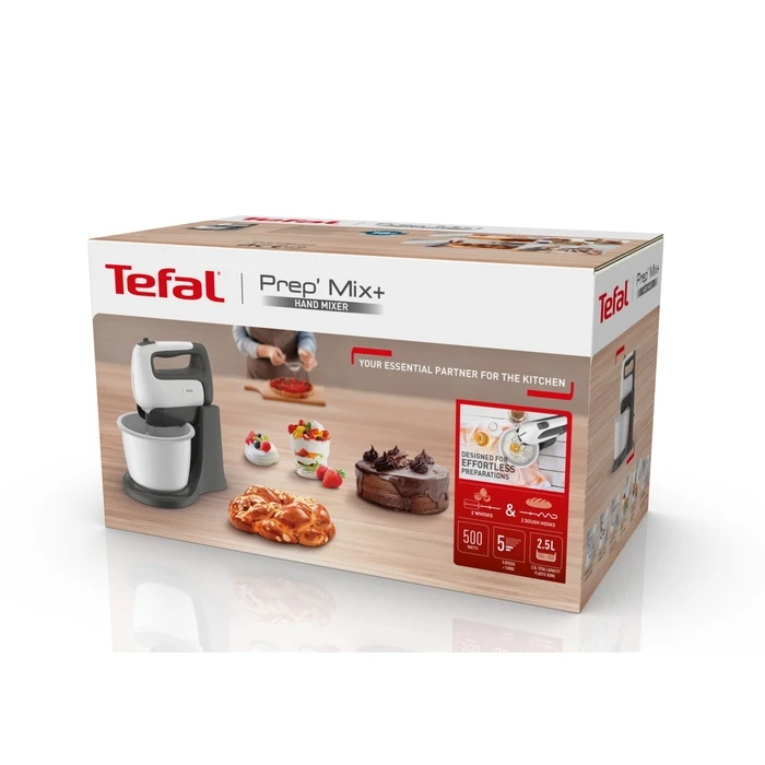 Μίξερ Tefal Prep'Mix+ HT4641 Stand mixer 500 W Grey, White