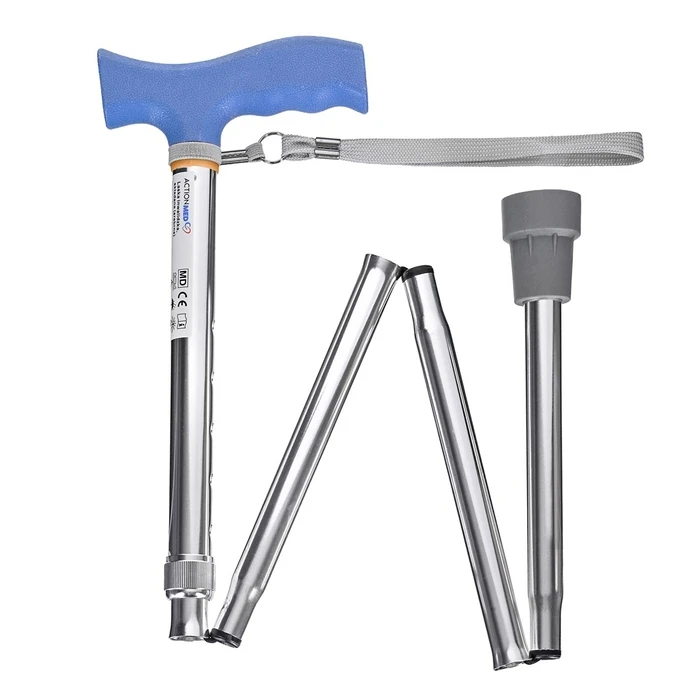 Μπαστούνι Περιπάτου Folding walking stick ActionMed silver