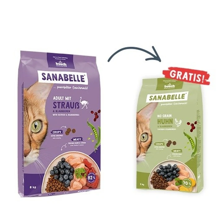 Ξηρά Τροφή Γάτας Bosch Sanabelle Adult Ostrich & Blueberries 2kg