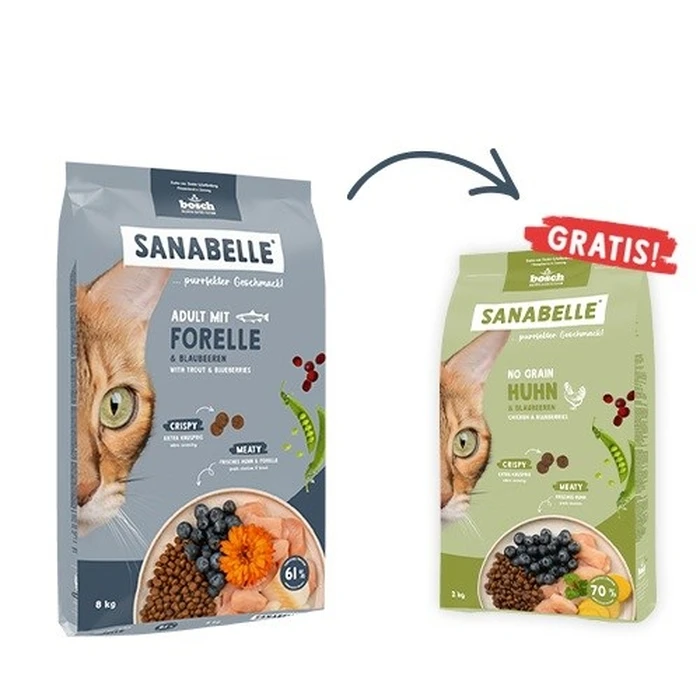 Ξηρά Τροφή Γάτας Bosch Sanabelle Adult Trout & Blueberries 2kg