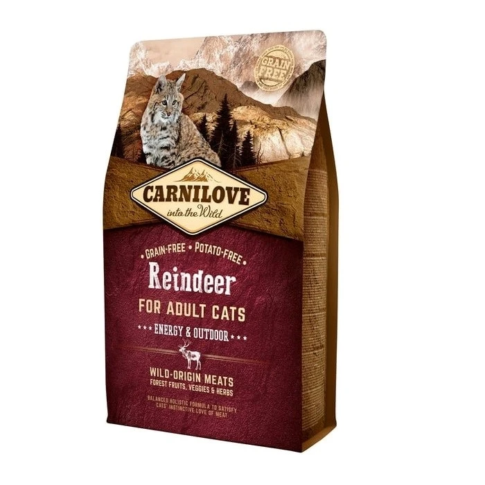 Ξηρά Τροφή Γάτας Carnilove Cat Energy & Outdoor Reindeer 2kg