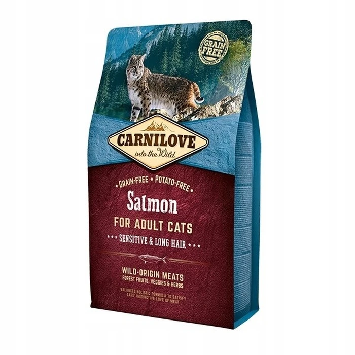 Ξηρά Τροφή Γάτας Carnilove Cat Sensitive & Long Hair Salmon 2 kg