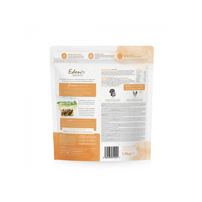 Ξηρά Τροφή Γάτας Eden Turkey & Chicken 1.5 kg