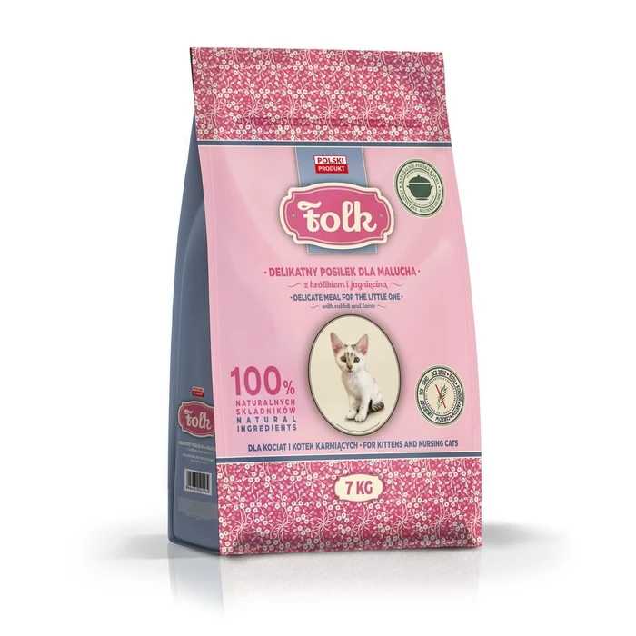 Ξηρά Τροφή Γάτας Folk Gentle meal for kittens with rabbit and lamb 7kg